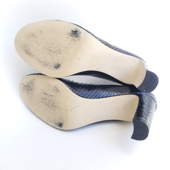 Talbots Black Textured Open Toe Heels, Size 8B - Picture 12 of 12